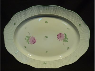 Régi Herendi porcelán pecsenyés tál 41 cm