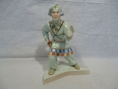 Régi kínai harcos porcelán figura