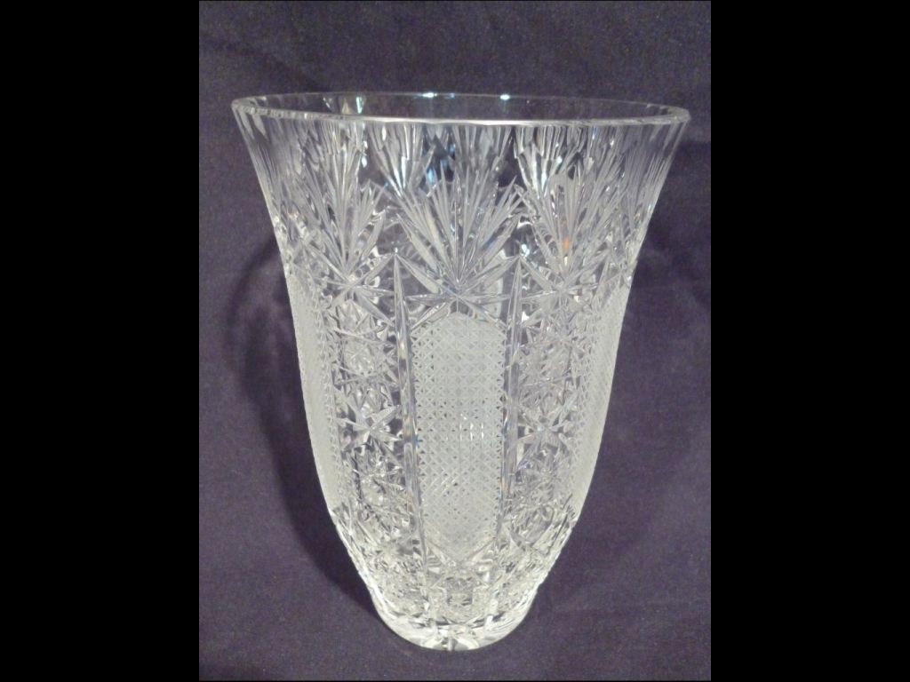 Régi ólomkristály váza hibátlan 23 cm