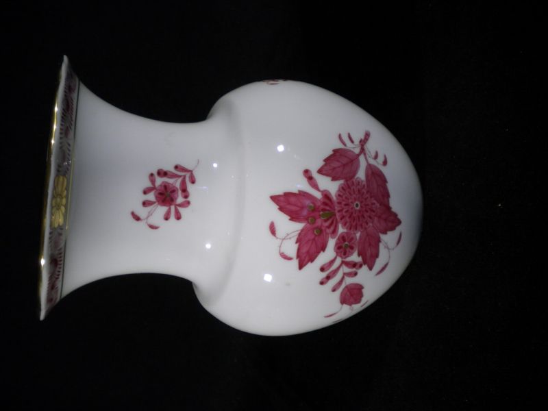 Lila apponyi virágos herendi porcelán váza