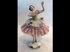 Régi Volkstedter porcelán balerina 13 cm
