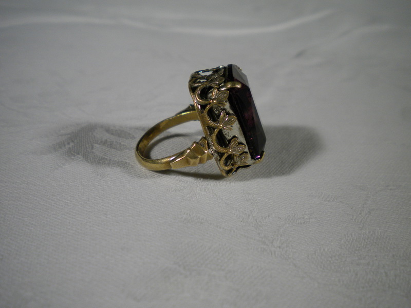 Régi női lila köves gyűrű